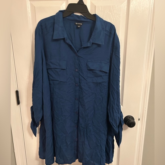 new directions Tops - Blue New Directions women’s button up blouse